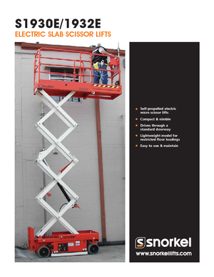 Kolové nůžkové plošiny Snorkel S1930E