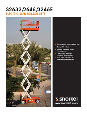 Kolové nůžkové plošiny Snorkel S3246E