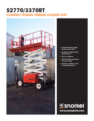 Kolové nůžkové plošiny Snorkel S2770RT