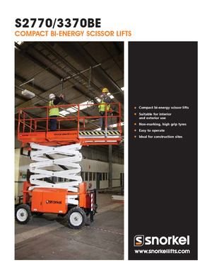 Kolové nůžkové plošiny Snorkel S3370BE