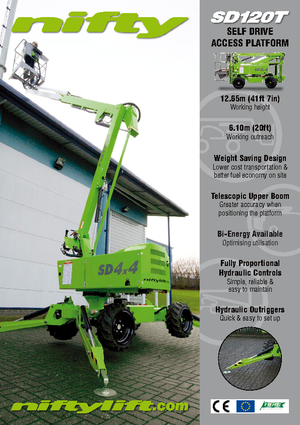 Kolové kloubové pracovní plošiny Niftylift SD 120 T
