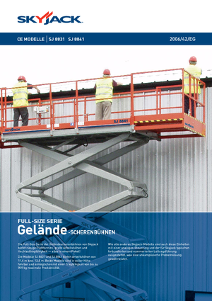 Kolové nůžkové plošiny Skyjack SJ 8841