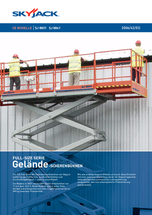 Kolové nůžkové plošiny Skyjack SJ 8841