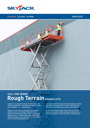 Kolové nůžkové plošiny Skyjack SJ 9250