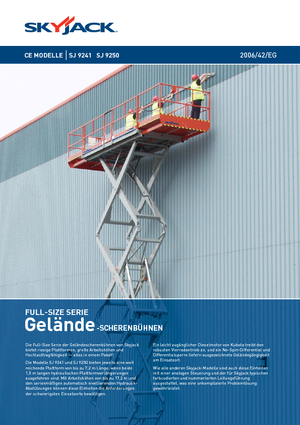 Kolové nůžkové plošiny Skyjack SJ 9250