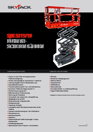 Kolové nůžkové plošiny Skyjack SJ III 3219