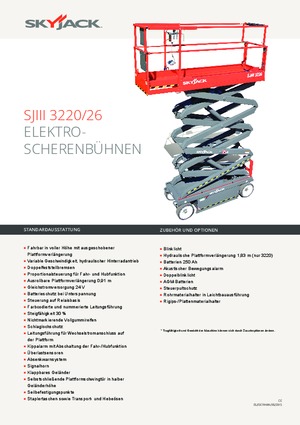 Kolové nůžkové plošiny Skyjack SJ III 3220