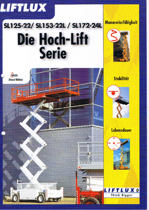 Kolové nůžkové plošiny Liftlux SL 153-22