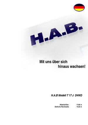 Kolové teleskopické pracovní plošiny HAB T 17 JD 4WD