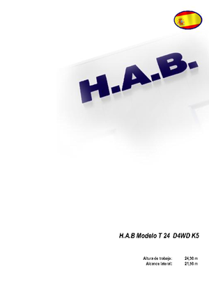 Kolové teleskopické pracovní plošiny HAB T 24 D 4WD K5