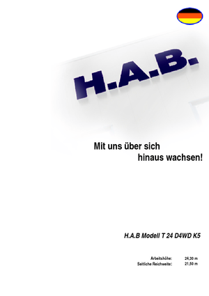 Kolové teleskopické pracovní plošiny HAB T 24 D 4WD K5