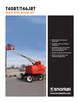 Kolové teleskopické pracovní plošiny Snorkel T40RT