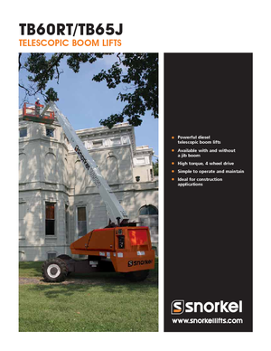 Kolové teleskopické pracovní plošiny Snorkel T60RT