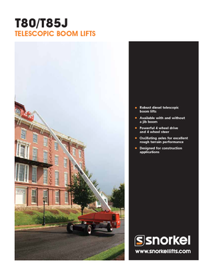 Kolové teleskopické pracovní plošiny Snorkel TB85J