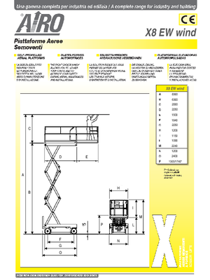 Kolové nůžkové plošiny AIRO X 8 EW Wind