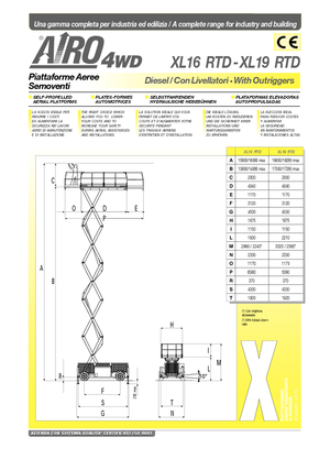 Kolové nůžkové plošiny AIRO XL 19 RTD