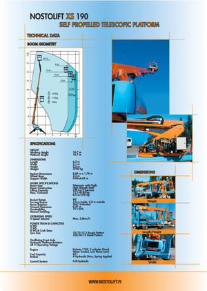 Kolové teleskopické pracovní plošiny Nostolift XS 190