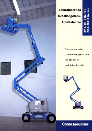 Kolové kloubové pracovní plošiny Genie Z 45/25 J IC Narrow