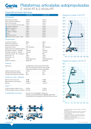 Kolové kloubové pracovní plošiny Genie Z-45/25 J RT