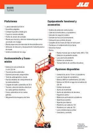 Kolové nůžkové plošiny JLG 2632ES