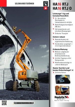 Kolové kloubové pracovní plošiny Haulotte HA16 RTJ