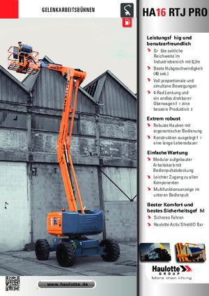 Kolové kloubové pracovní plošiny Haulotte HA16 RTJ PRO