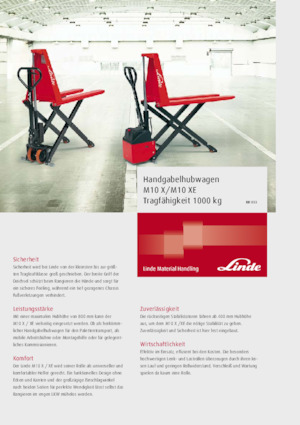 Ruční paletové vozíky Linde M10X
