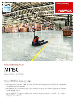 Ruční paletové vozíky Linde MT15C