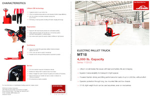 Ruční paletové vozíky Linde MT18