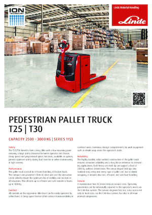 Ruční paletové vozíky Linde T25