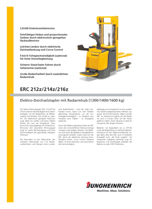 Regalové zakladače s plošinou pro řidiče Jungheinrich ERC 212z