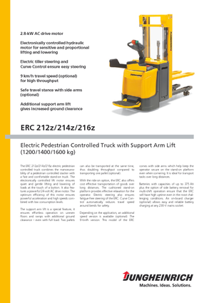 Regalové zakladače s plošinou pro řidiče Jungheinrich ERC 212z