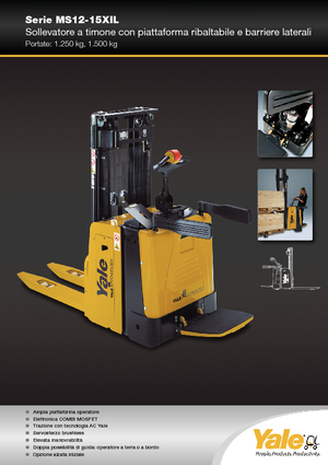 Regalové zakladače s plošinou pro řidiče Yale MS12X