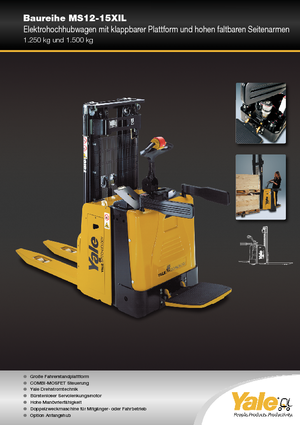 Regalové zakladače s plošinou pro řidiče Yale MS12X