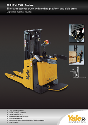 Regalové zakladače s plošinou pro řidiče Yale MS12X