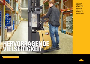 Regalové zakladače s plošinou pro řidiče Caterpillar NSV12P