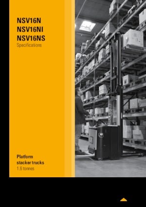 Regalové zakladače s plošinou pro řidiče Caterpillar NSV16NS
