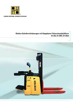 Regalové zakladače s plošinou pro řidiče Hyster S 1.5 S-SL