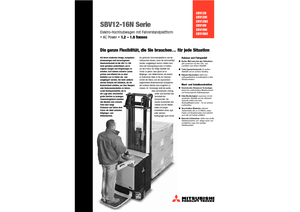 Regalové zakladače s plošinou pro řidiče Mitsubishi SBV 12 NI