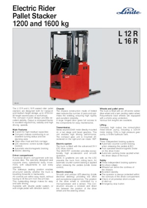 Ruční paletové vozíky Linde L 16 R-i