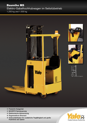 Regalové zakladače se sedadlem pro řidiče Yale MS 12 S