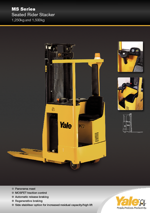 Regalové zakladače se sedadlem pro řidiče Yale MS 12 S