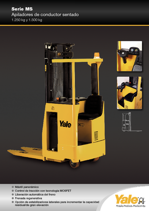 Regalové zakladače se sedadlem pro řidiče Yale MS 12 S