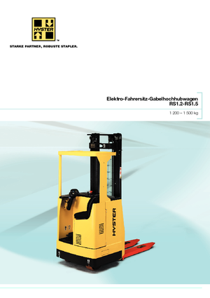 Regalové zakladače se sedadlem pro řidiče Hyster RS 1.2