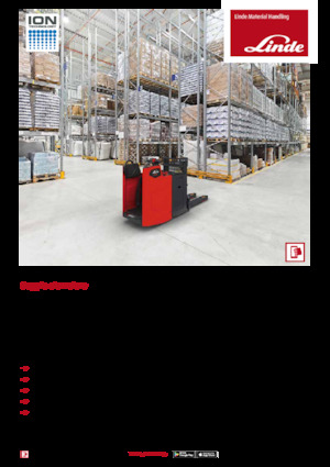 Regalové zakladače s plošinou pro řidiče Linde D10FP