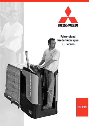 Nízkozdvižné vozíky s plošinou pro řidiče Mitsubishi PBR20N