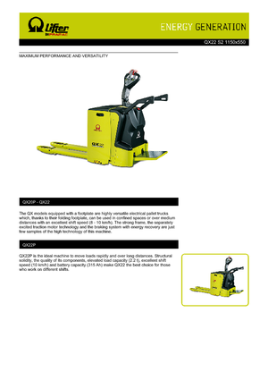 Nízkozdvižné vozíky s plošinou pro řidiče PRAMAC Lifter QX 22