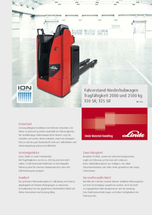Nízkozdvižné vozíky s plošinou pro řidiče Linde T25SR 