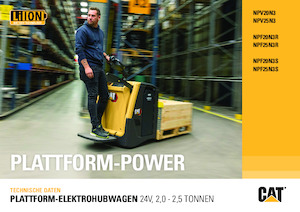 Nízkozdvižné vozíky s plošinou pro řidiče Caterpillar NPV25N3