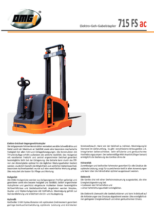 Ruční paletové vozíky OMG 715 FS ac